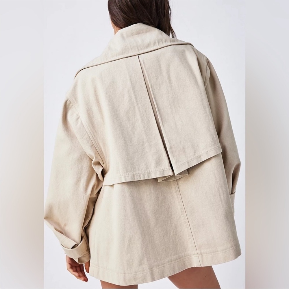 FREE PEOPLE Tea Combo Highlands Solid Peacoat Size Large - Picture 6 of 9